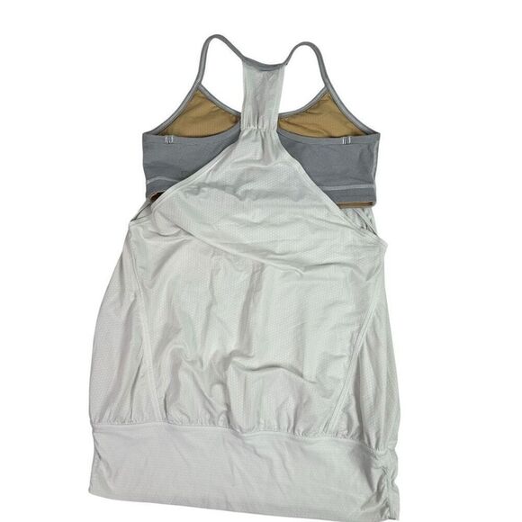 Lululemon Athletica No Limit Tank with built in bra size 6 White Gray - Picture 3 of 8